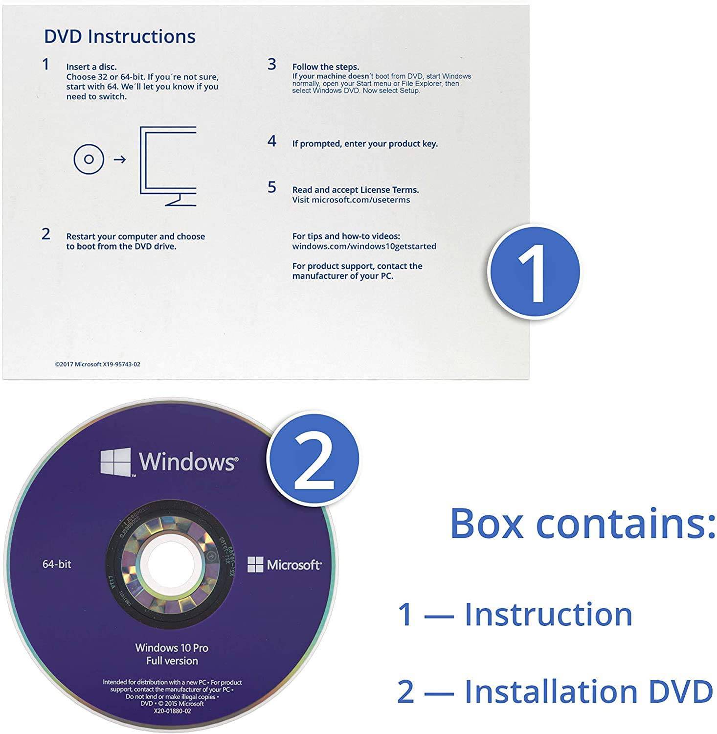 Microsoft Windows 10 Pro 64-Bit English 1PK DSP OEM DVD | License Activation Key for 1 PC | FQC-08929 | Australian Stock - INFINITE-ITECH