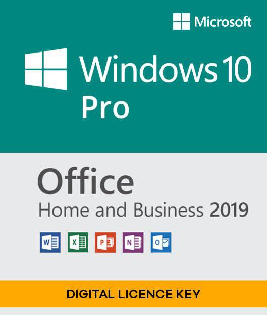 Microsoft Windows 10 Pro + Microsoft Office 2019 Home & Business Bundle - Digital Licences - INFINITE-ITECH