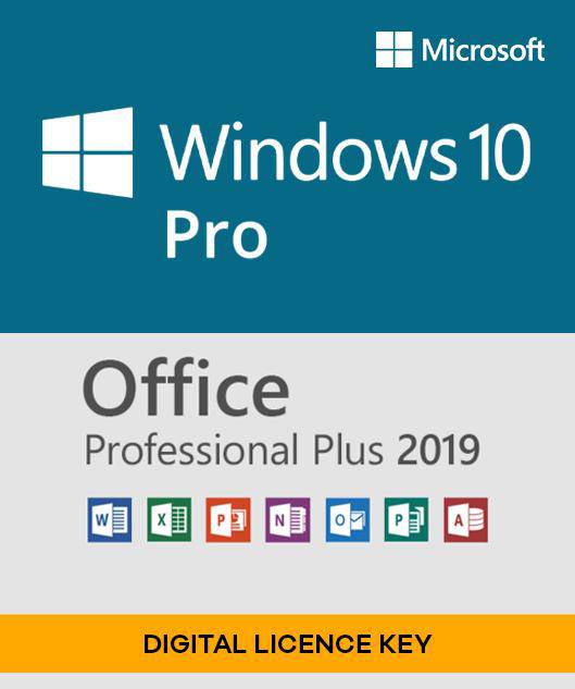Microsoft Windows 10 Pro + Microsoft Office 2019 Professional Plus Bundle - Digital Licences - INFINITE-ITECH