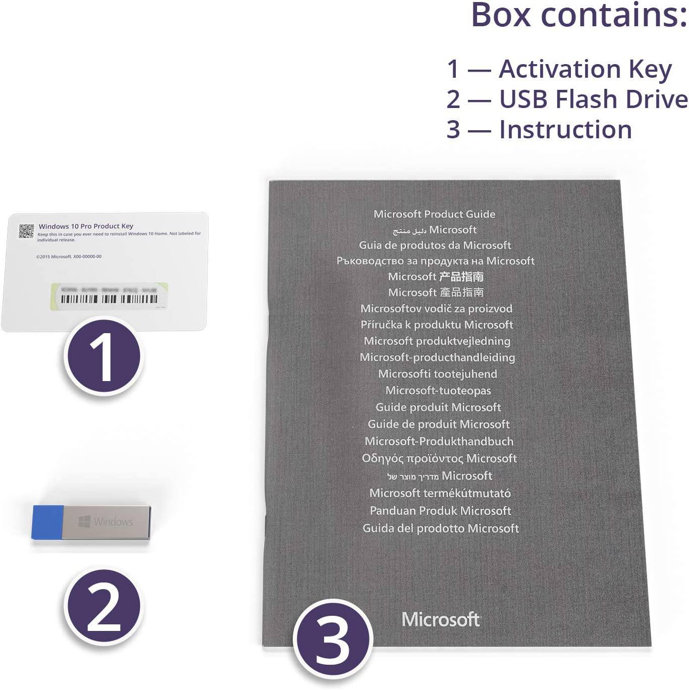 Windows 10 Professional 32bit64bit Box Pack Usb Flash