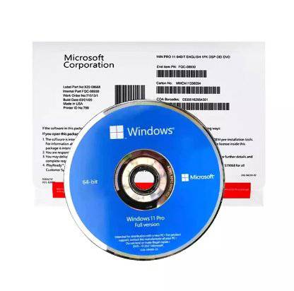 Microsoft Windows 11 Pro 64-Bit English 1PK DSP OEM DVD | License Activation Key for 1 PC | Full Version | FQC-10528 | Australian Stock - INFINITE-ITECH