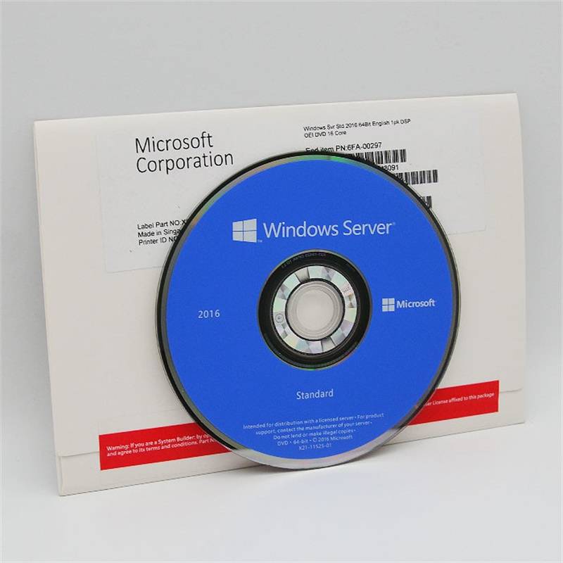 Microsoft Windows Server 2016 Standard Edition 16CORE Licence Key with OEM DVD - INFINITE-ITECH
