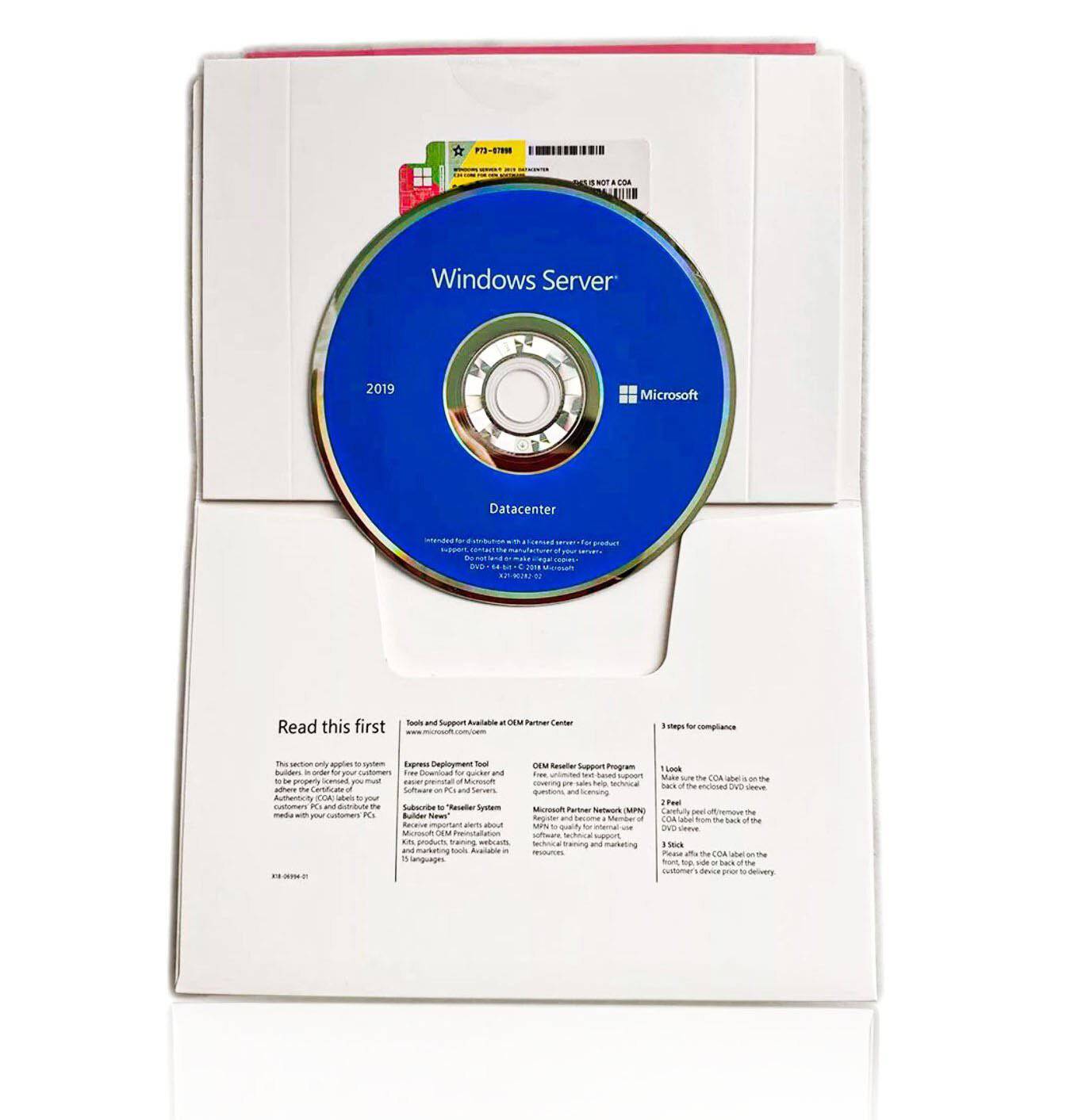 Windows Server DataCenter 2019 64Bit English 1pk DSP OEI DVD 16 Core | Physical Sealed Package (MPN: P71-09023) | Australian Stock - INFINITE-ITECH